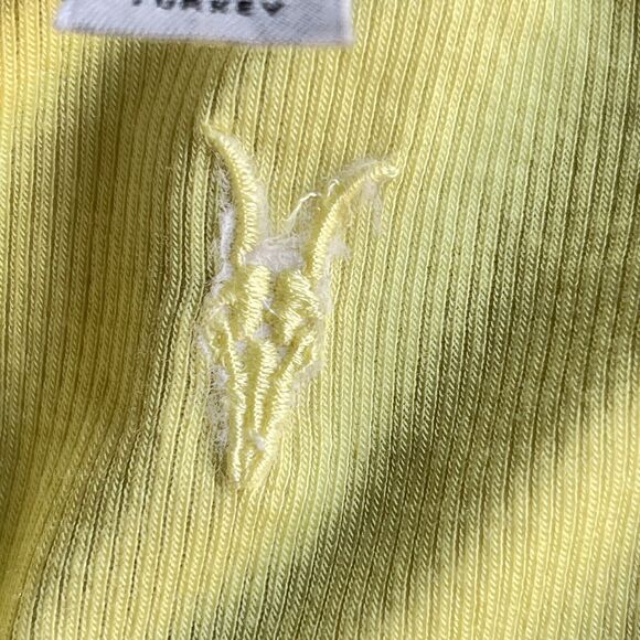 All Saints Rina Crewneck Tank Top Womens Size 8 Crewneck Sleeveless Yellow - Picture 3 of 13